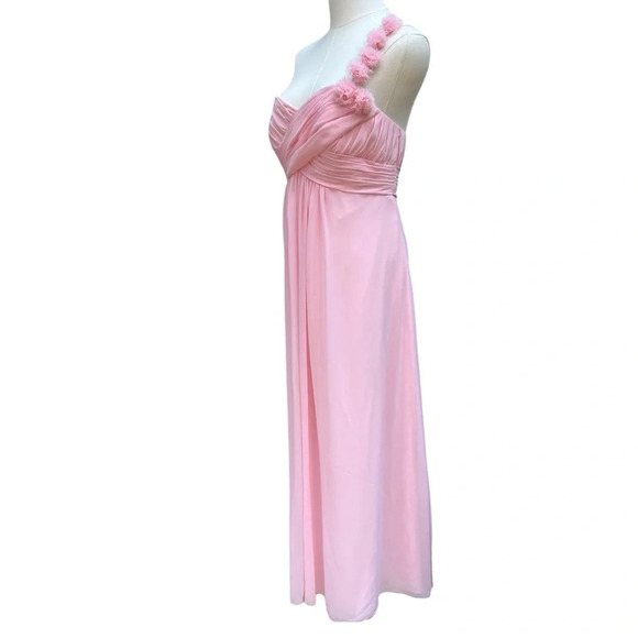 Val Stefani Pink One-Shoulder Sweetheart Neckline Formal Gown Size 14 - Picture 6 of 15